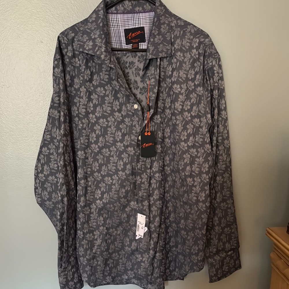 Egara Gray Floral Men's Shirt